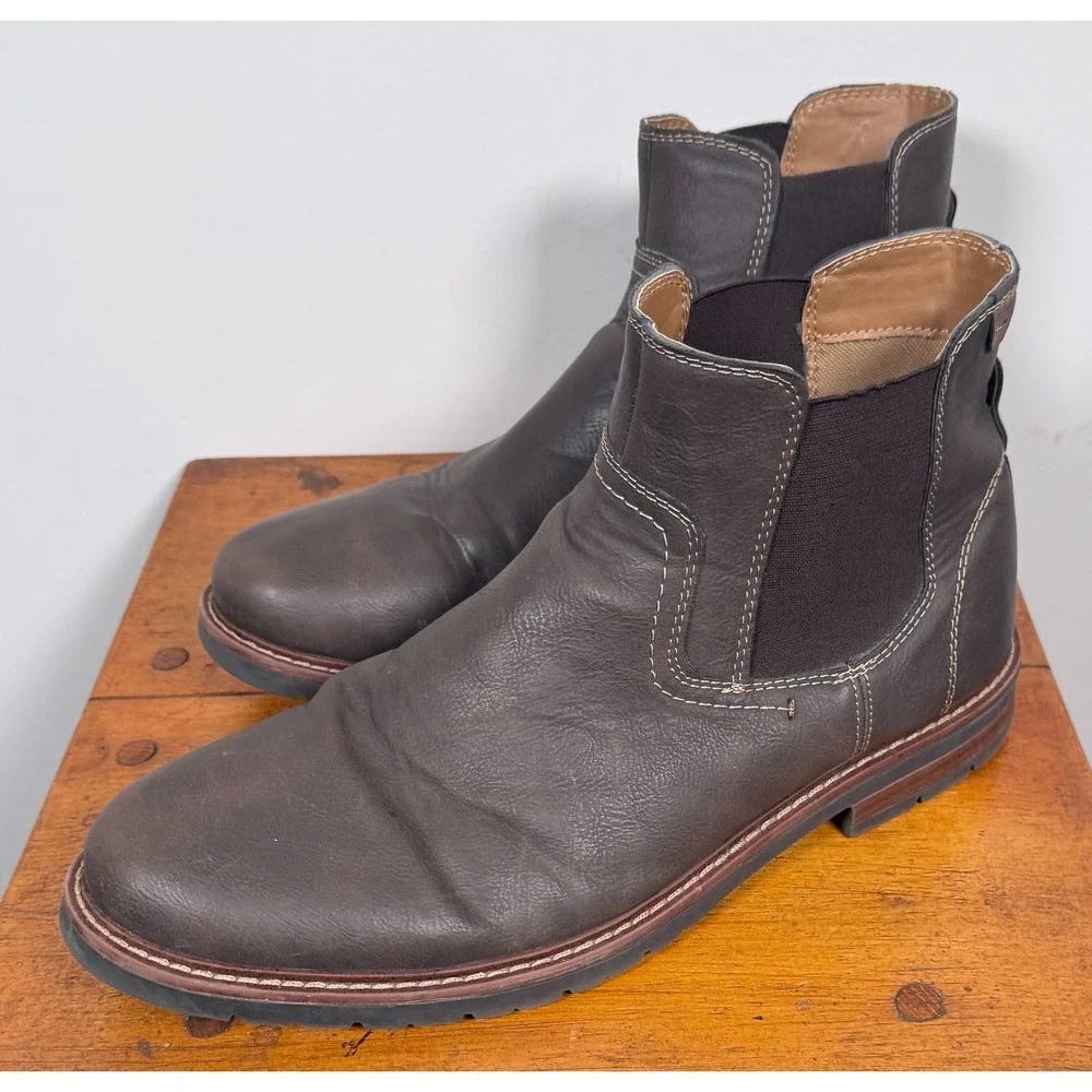 Dockers Ransom Chelsea Boots Style # 90-43938 Brown Faux Leather Mens - 12 M